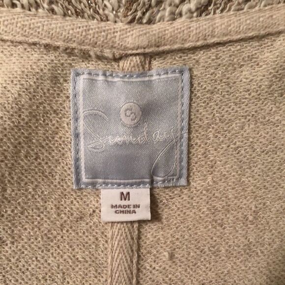 Anthropologie M Sunday Open Front Waterfall Knit Sweater Cardigan - Picture 7 of 8